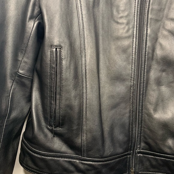 Madison Creek Soft Leather Black Motorcycle Jacket - Picture 4 of 15